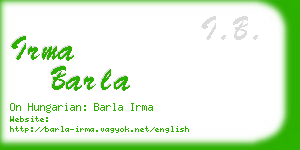 irma barla business card